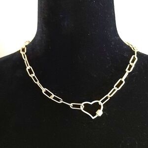 Mandala heart locking chain 18"